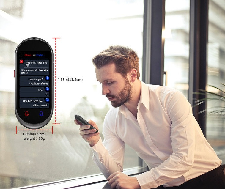 Голосовой карманный переводчик OLCAM Z8 AI Translator, 108 онлайн языков, 17 оффлайн языков
