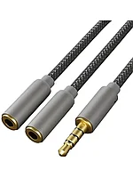 Разветвитель сплиттер для 2 двух наушников Mini Jack 3.5 мм