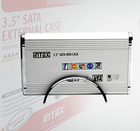 Внешний корпус Intex IT-350, external case for 3.5" HDD, USB2.0, for SATA/IDE Aluminium, Silver