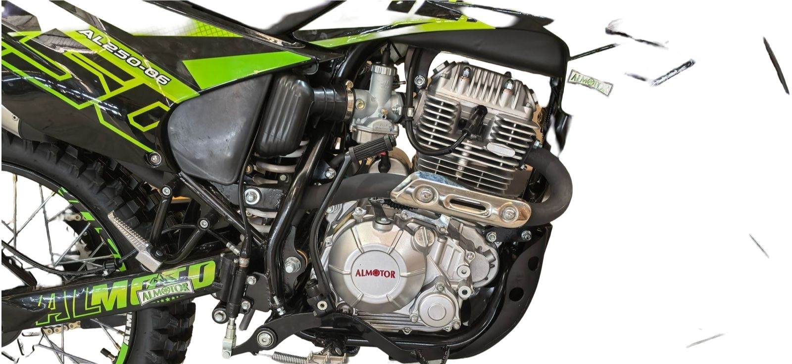 Мотоцикл Almotor AL250-06 черный, зеленый