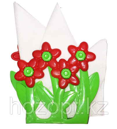 Салфетница Цветы (пластик.)