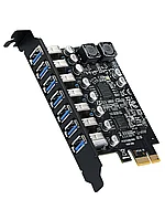 Плата расширения PCI-E на USB 3.2 x7 портов 5 Гбит/с4