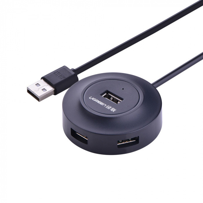 Ugreen HUB UGREEN CR106 USB 2.0 Hub 4 Ports 1m (Black). 20277