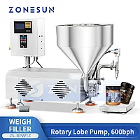 ZONESUN ZS-RPW1Z Настольная роторно-кулачковая машина для взвешивания и фасовки пасты3