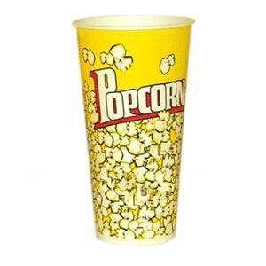 Стакан бумажный для попкорна V 24 Желтый