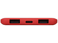 Портативное зарядное устройство Reserve с USB Type-C, 5000 mAh, красный5
