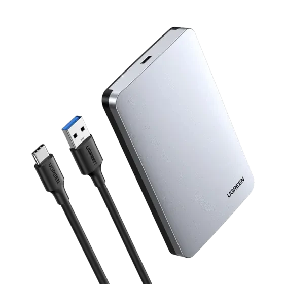 Кейс для SSD/HDD Ugreen CM300 2.5apos;apos; SATA External Hard Drive Enclosure with C To A cable, 70498