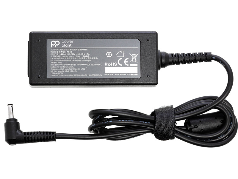 Блок питания для ноутбуков PowerPlant IBM/LENOVO 220V, 20V 45W 2.25A (4.0*1.35)