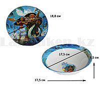 Набор детской посуды Моана Moana чашка тарелка кружка голубая1