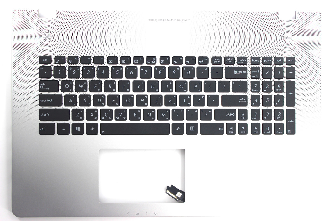 Корпус для ноутбука Asus N76, C ТопКейс с клавиатурой