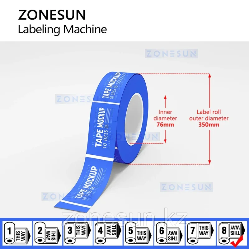 ZONESUN ZS-TB822S Позиционирующая круглая этикетировочная машина