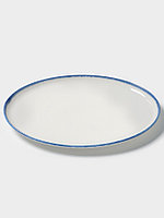 Блюдо овальное Blue Lagoon Magistro 31 см 30.5,х22.7×2.3, белое, синий1