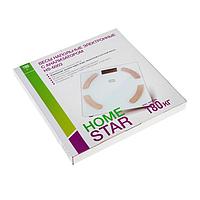 Весы напольные HOMESTAR HS-6003, диагностические, до 180 кг, 2хААА, стекло, белые6
