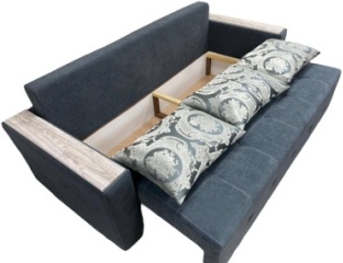 Nurjol 01 Home диван прямой Home, обивка велюр, 60х220х69 см, серый2