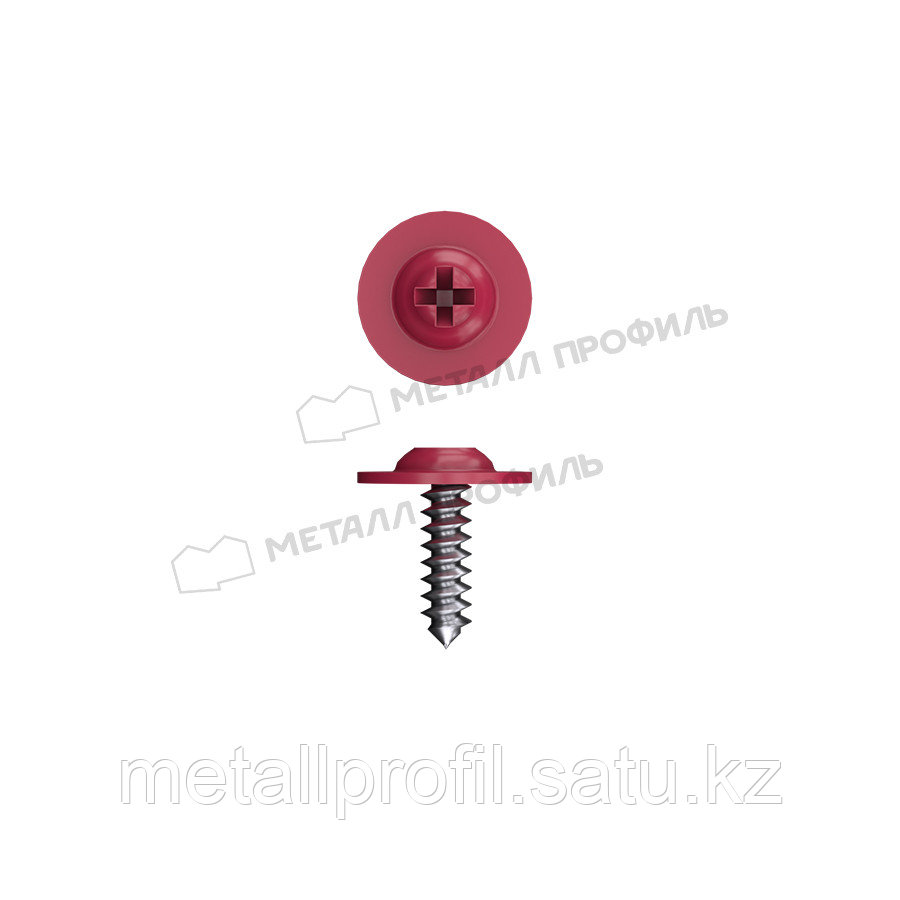 Металл Профиль Саморез 4,2х16 RAL 3005 (красное вино) острый с прессшайбой