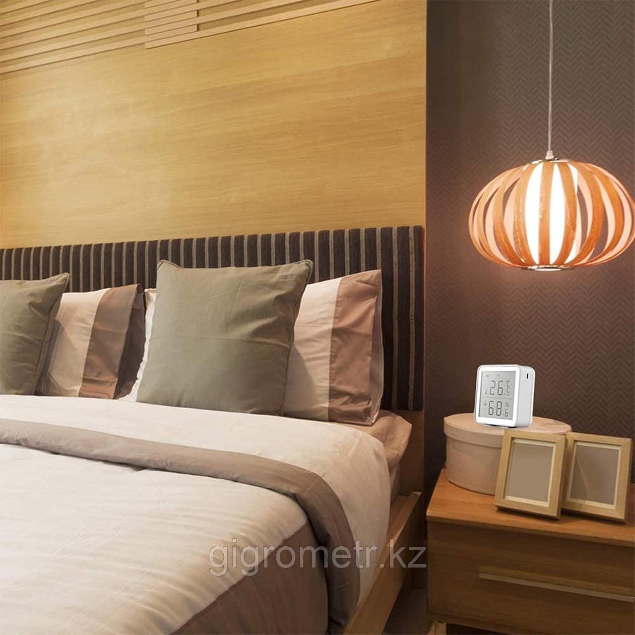 Датчик температуры и влажности Wi-Fi Smart, Гигрометр-Термометр, поддержка Google Assistant
