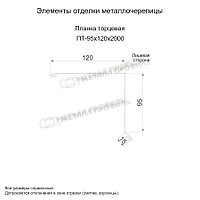 Металл Профиль Планка торцевая 95х120х2000 (ПЭ-01-2004-0.45)2