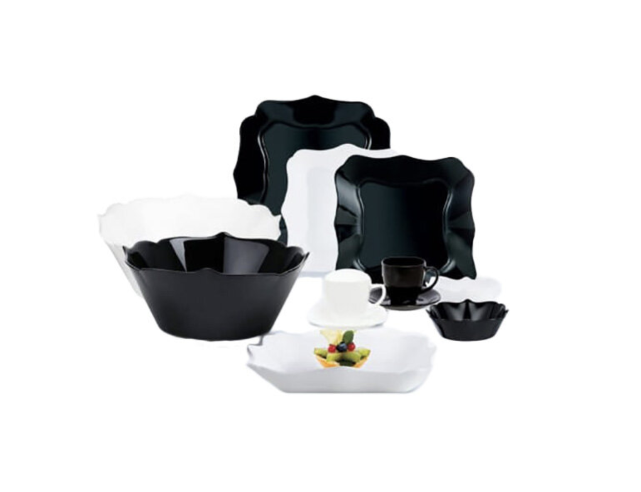 Столовый сервиз Luminarc Authentic Black & White 38 предметов (P4677)
