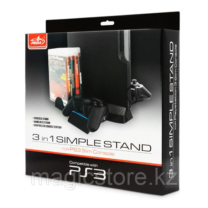 Подставка с подсветкой 3 в 1 Sony PlayStation 3 Slim Simple Stand 3 in 1 PEGA, PS3