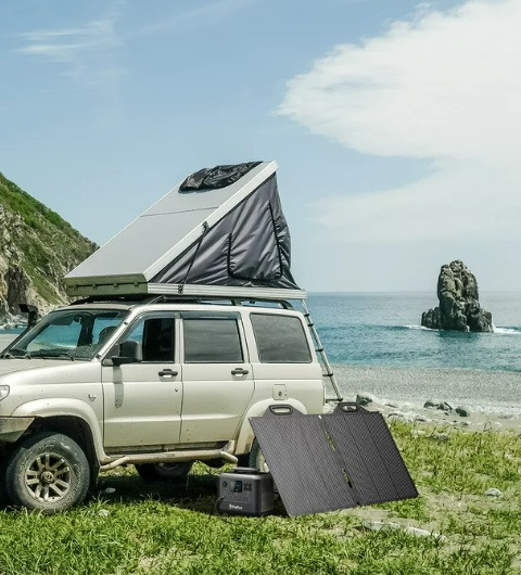 Складная солнечная панель BigBlue SolarPowa 150 с подставкой (Мощность: 150 Вт, IP68, разъем: MC4)
