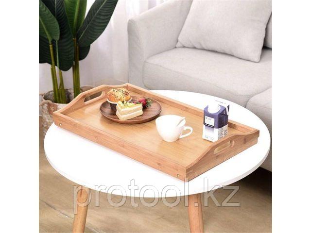 Поднос бамбуковый с ручками, прямоугольный, 46х31 см, BAMBOO, PERFECTO LINEA (Размер: 46х31х6 см) (PERFECTO
