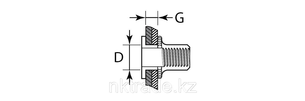 KRAFTOOL Nut-S, М8, 250 шт, резьбовые заклепки стальные с насечками (311707-08)