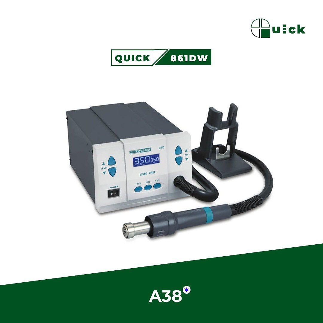 Компрессорная термовоздушная паяльная станция Quick 861DW