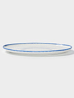 Блюдо овальное Blue Lagoon Magistro 31 см 30.5,х22.7×2.3, белое, синий2