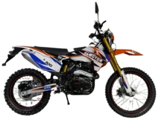 Мотоцикл Almotor AL300GY-CJ белый, синий, красный1