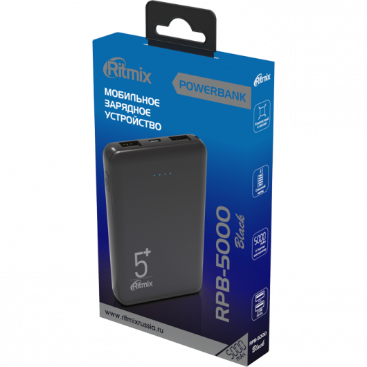 Зарядное устройство Power bank Ritmix RPB-5000 (Black)