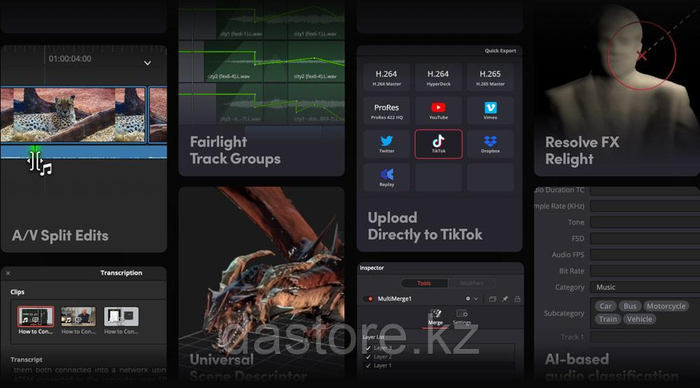 Blackmagic Design DaVinci Resolve Studio 18, программа для цветокоррекции и редактирования