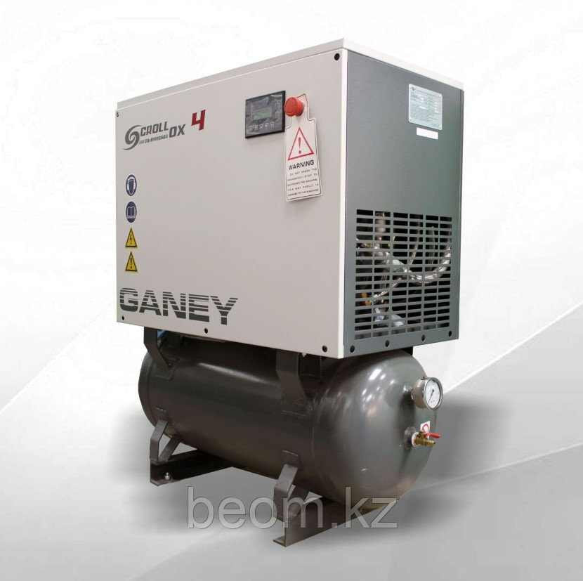 Спиральный компрессор GANEY OX-0,66/8 (ресивер 75 л | 0,66 м³/мин | 8 атм | 4,5 кВт | 380В | вес кг 179)