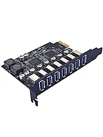 Плата расширения PCI-E на USB 3.2 x7 портов 5 Гбит/с