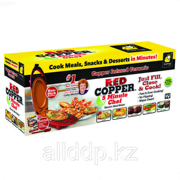 Универсальная электрическая омлетница Red Copper 5 Minute Chef