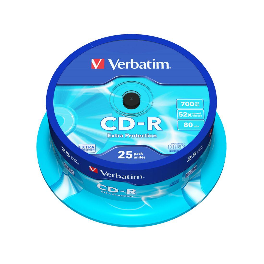 Диск CD-R Verbatim (43432) 700MB 25штук Незаписанный