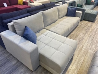 Soft market диван угловой white262, обивка велюр, 70х285х70 см, белый1