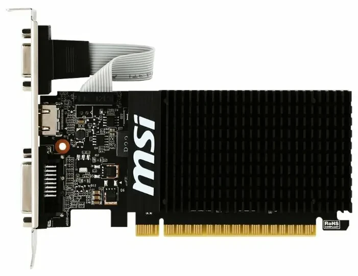 Видеокарта MSI GeForce GT 710, 2GB DDR3 64-bit 1xVGA 1xDVI 1xHDMI GT 710 2GD3H LP (GT 710 2GD3H LP) - 125758