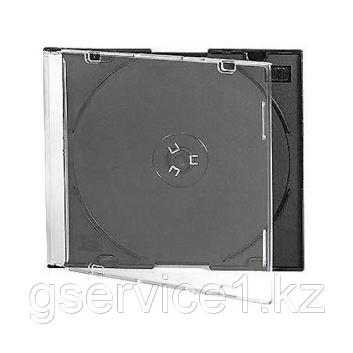 Slim Box Бокс для CD/DVD дисков ПРОЗРАЧНО-ЧЕРНЫЙ (Verbatim)
