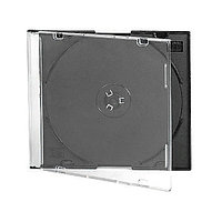 Slim Box Бокс для CD/DVD дисков ПРОЗРАЧНО-ЧЕРНЫЙ (Verbatim)