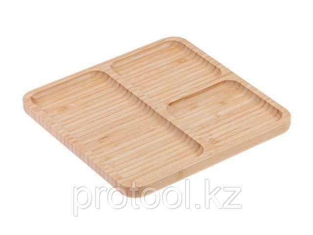 Менажница бамбуковая 22х22 см, BAMBOO, PERFECTO LINEA (PERFECTO LINEA) (38-222200)