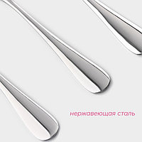 Набор ложек кофейных из нержавеющей стали Доляна, h=12,4 см, толщина 2,2 мм, 410 сталь, 3 шт, цвет с ...1