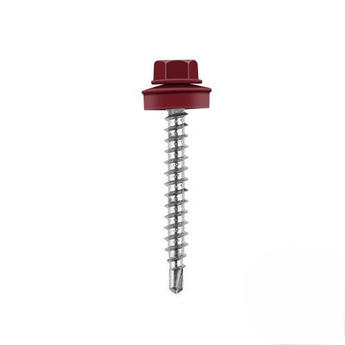 Саморез кровельный по дереву 4,8*19мм RAL3005 (250 шт)