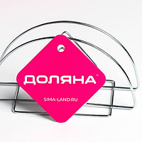 Салфетница Доляна «Сердце»,13×7×6 см, хромированная3