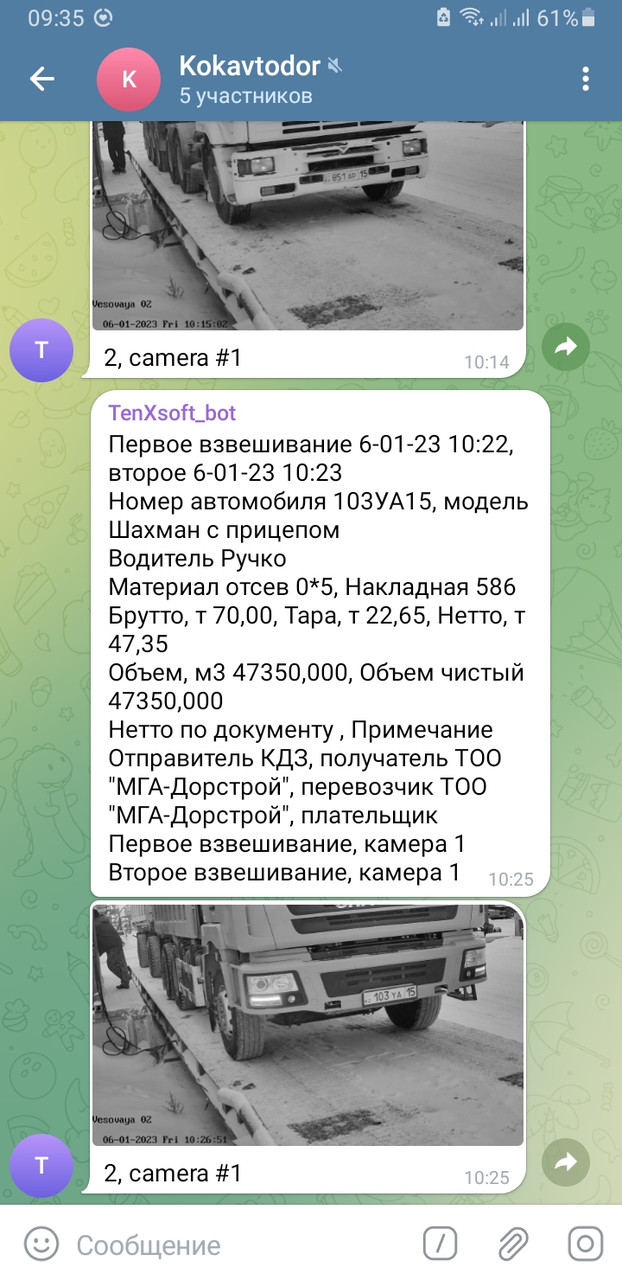 Программа для автомобильных весов