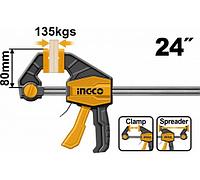 INGCO Струбцина быстрозажимная INDUSTRIAL 24" 80х600 мм