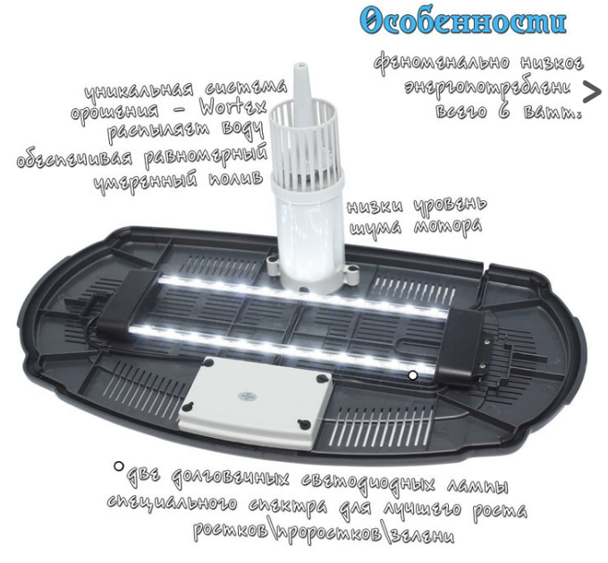 Микроферма Dream Sprouter - проращиватель с подсветкой и таймером