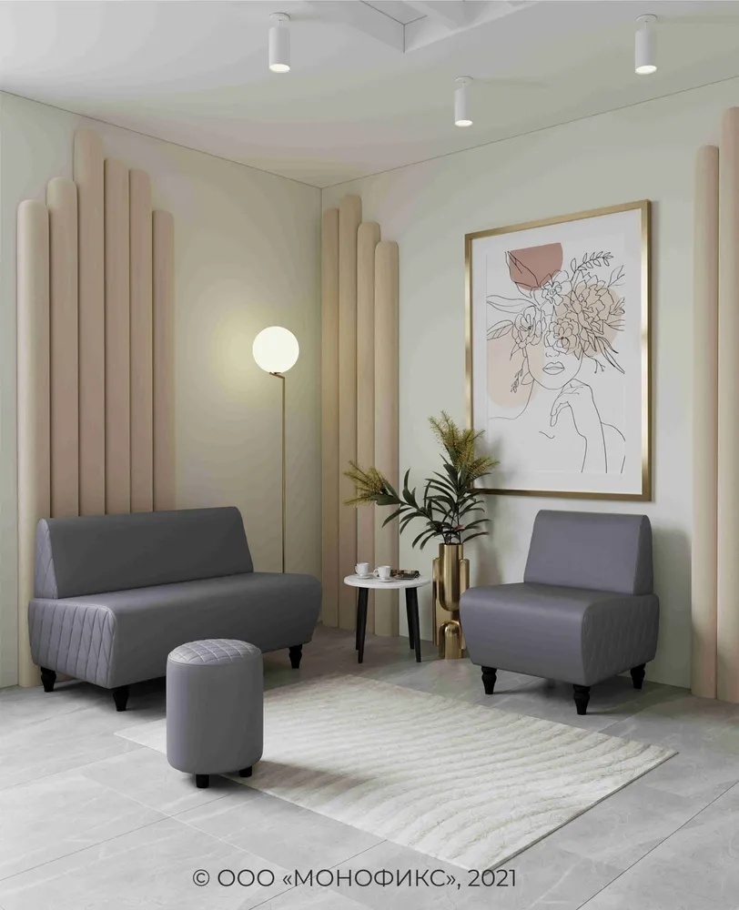 IDEA БУНО 416179 , обивка экокожа, 73x110x67, серый