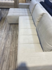 Soft market диван угловой white262, обивка велюр, 70х285х70 см, белый3