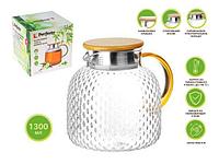 Чайник заварочный, стеклянный, 1300 мл, BAMBOO, PERFECTO LINEA (PERFECTO LINEA) (38-130018)
