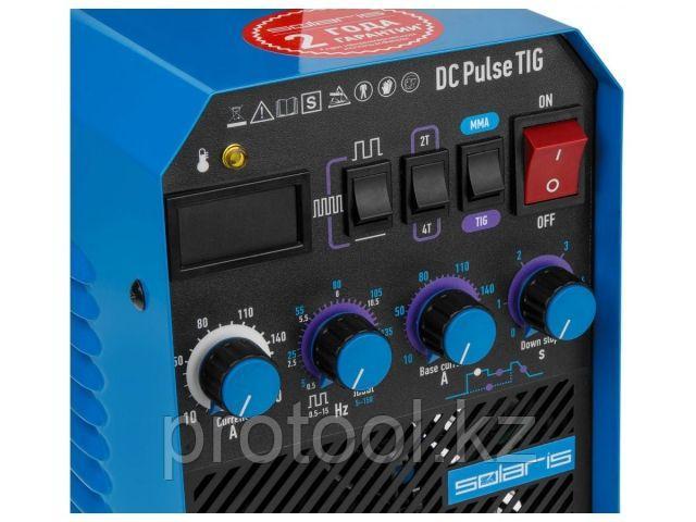 Инверторный аппарат аргонодуговой сварки SOLARIS TIG-200P (DC TIG; HF; Pulse; MMA; 180 A; 150 В-240 В)